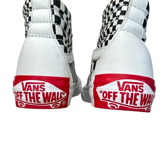 Vans Sk8-Hi Checkerboard Leather High Top Unisex Sneakers Men’s 7 / Women’s 8.5 - Picture 3 of 12